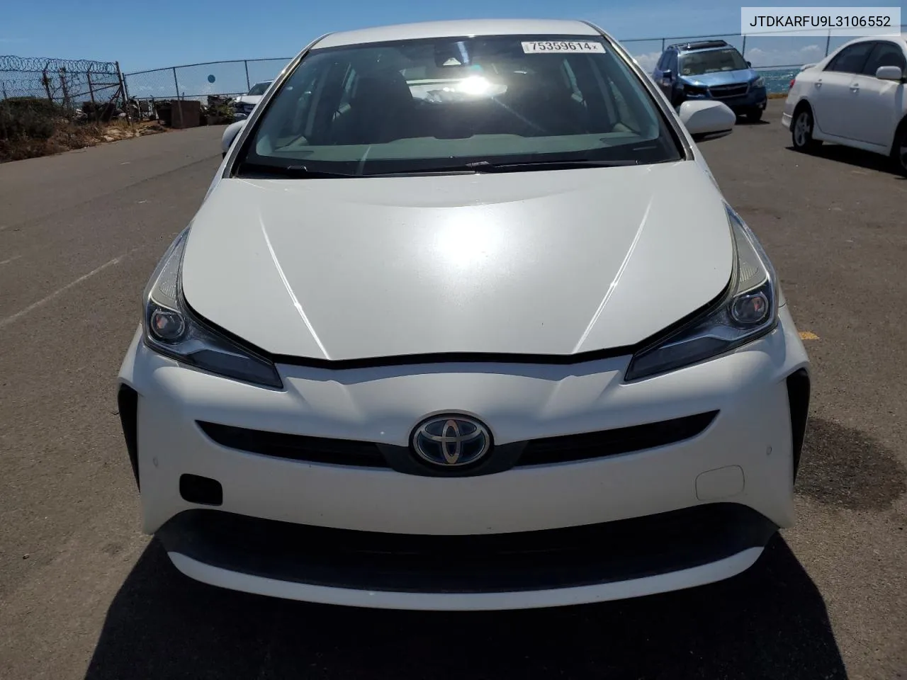 2020 Toyota Prius L VIN: JTDKARFU9L3106552 Lot: 75359614