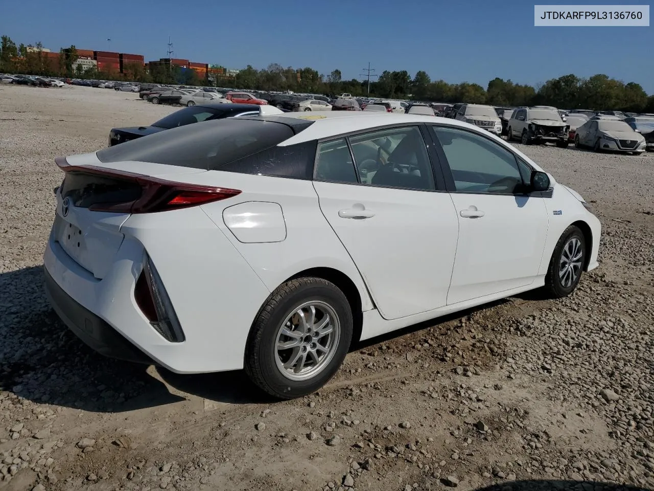 2020 Toyota Prius Prime Le VIN: JTDKARFP9L3136760 Lot: 75541684