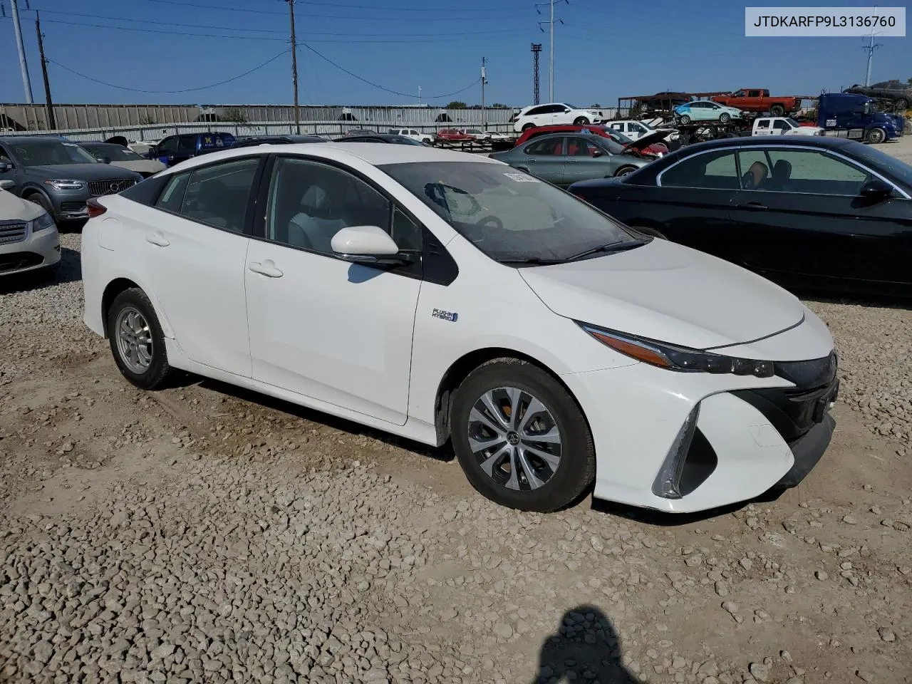 2020 Toyota Prius Prime Le VIN: JTDKARFP9L3136760 Lot: 75541684