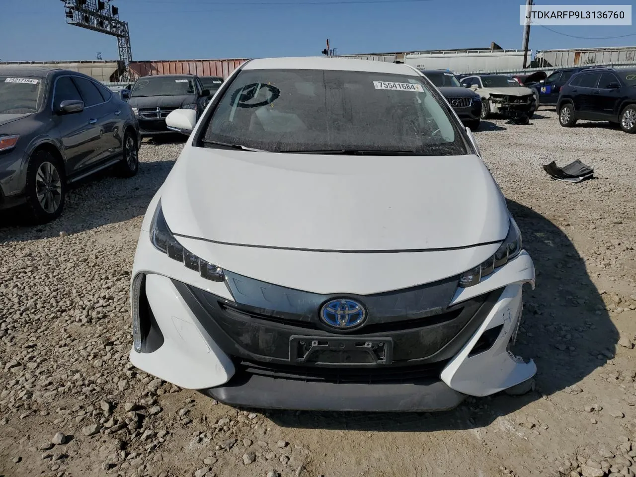 2020 Toyota Prius Prime Le VIN: JTDKARFP9L3136760 Lot: 75541684