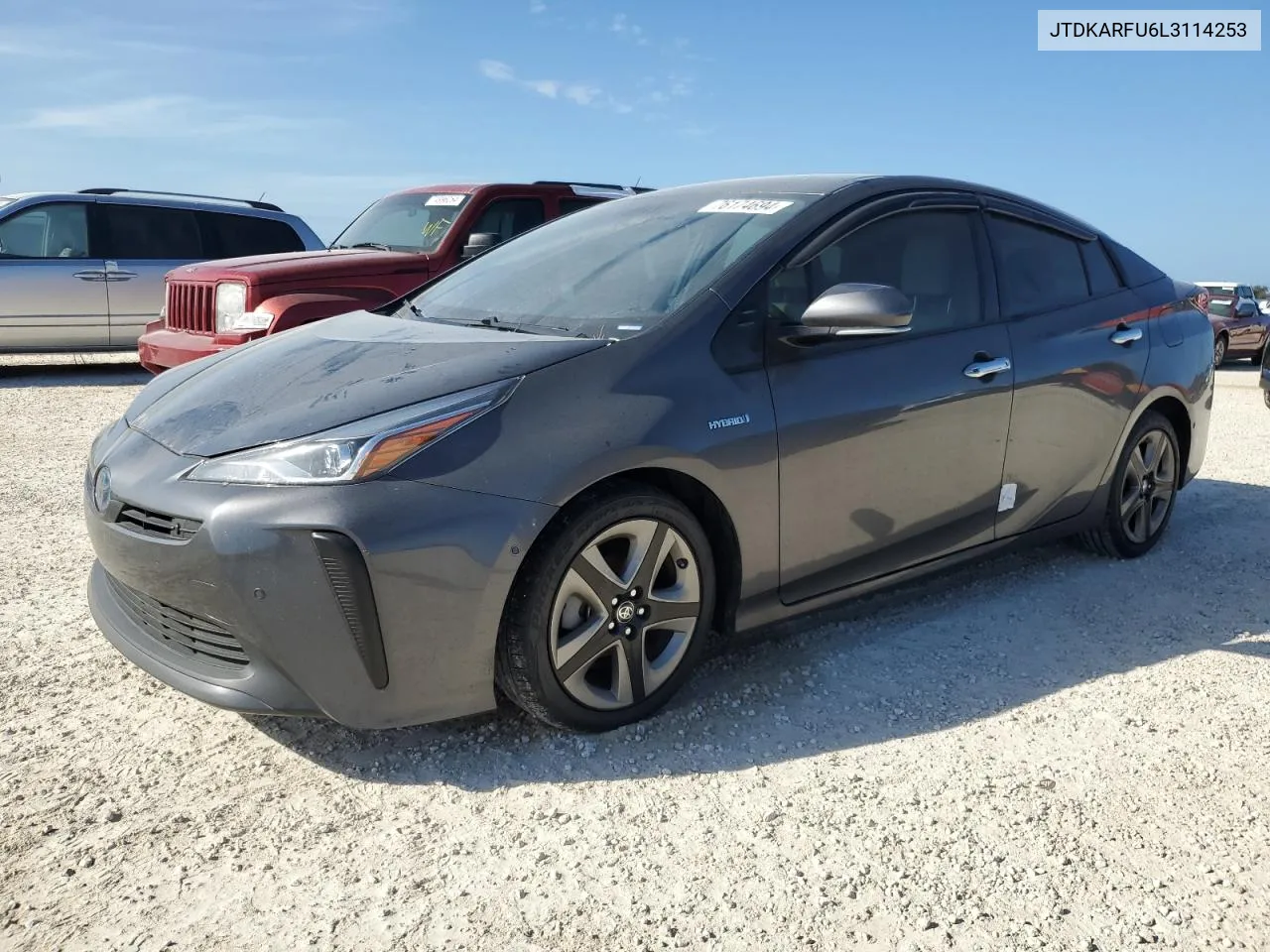 2020 Toyota Prius L VIN: JTDKARFU6L3114253 Lot: 76174694