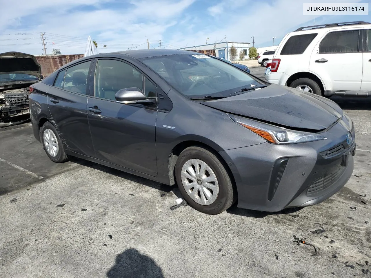 2020 Toyota Prius L VIN: JTDKARFU9L3116174 Lot: 76503624