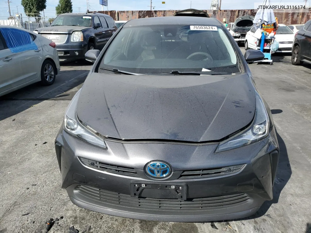 2020 Toyota Prius L VIN: JTDKARFU9L3116174 Lot: 76503624