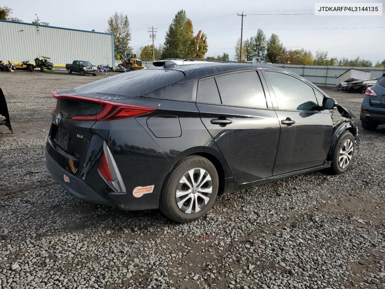 2020 Toyota Prius Prime Le VIN: JTDKARFP4L3144135 Lot: 76683234