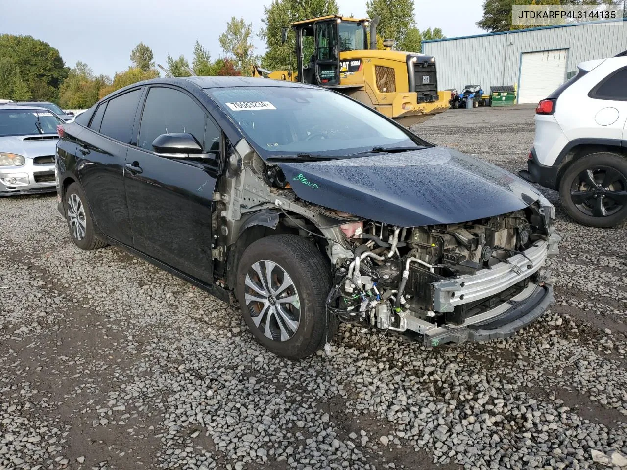 2020 Toyota Prius Prime Le VIN: JTDKARFP4L3144135 Lot: 76683234