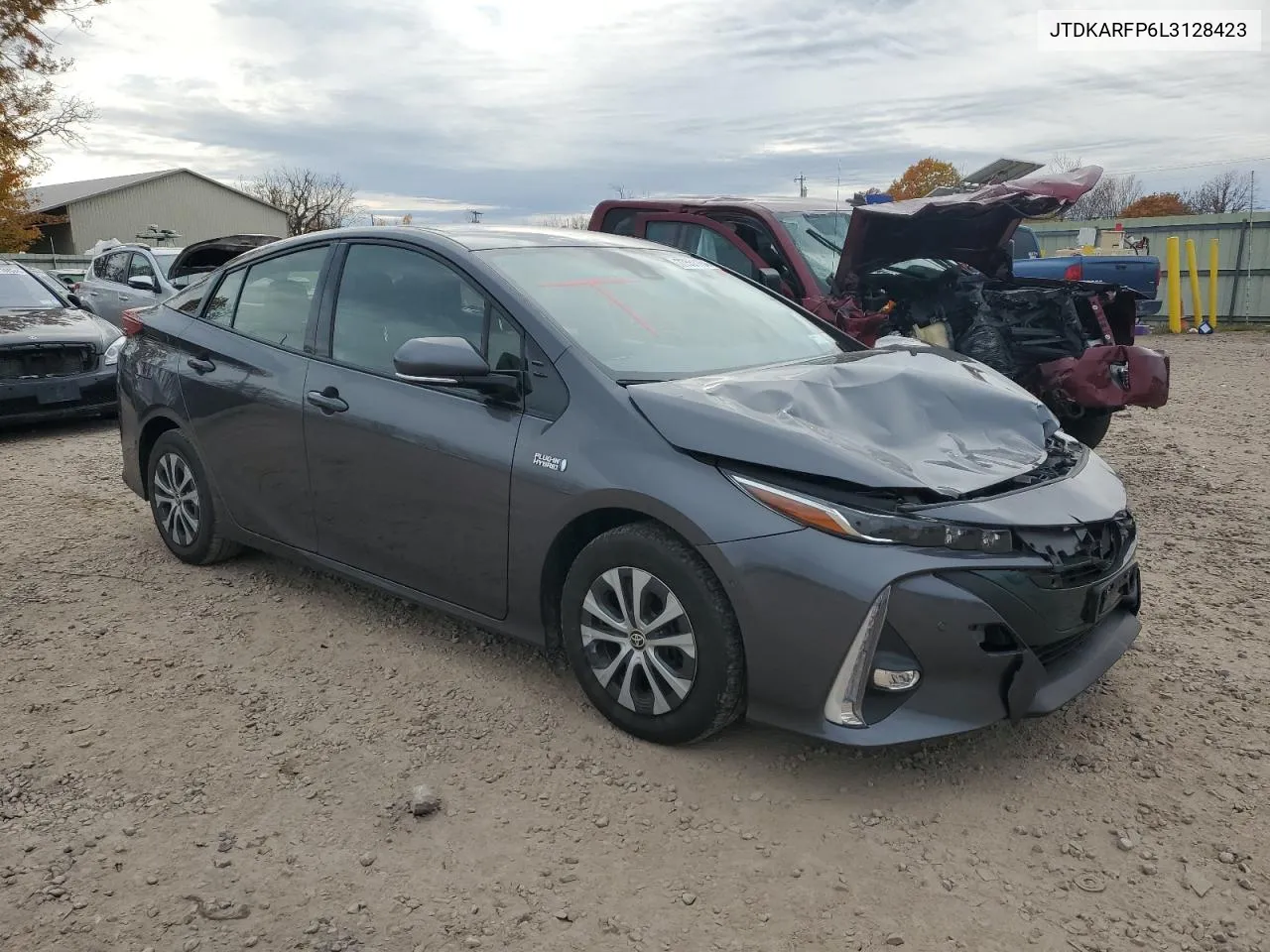 2020 Toyota Prius Prime Le VIN: JTDKARFP6L3128423 Lot: 77551164