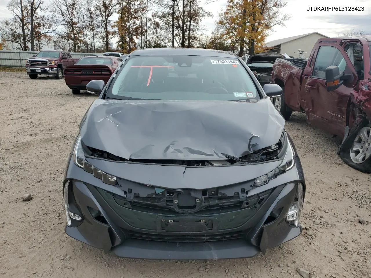 2020 Toyota Prius Prime Le VIN: JTDKARFP6L3128423 Lot: 77551164