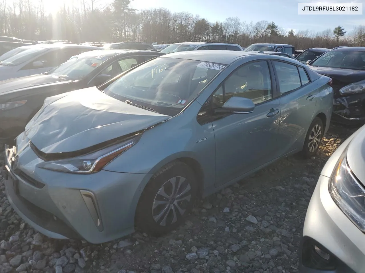 2020 Toyota Prius Le VIN: JTDL9RFU8L3021182 Lot: 78598774