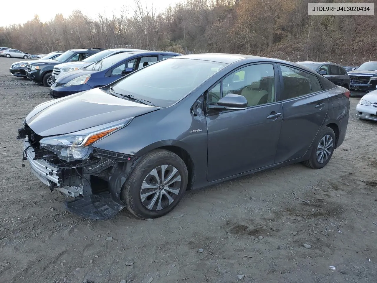 2020 Toyota Prius Le VIN: JTDL9RFU4L3020434 Lot: 78948544