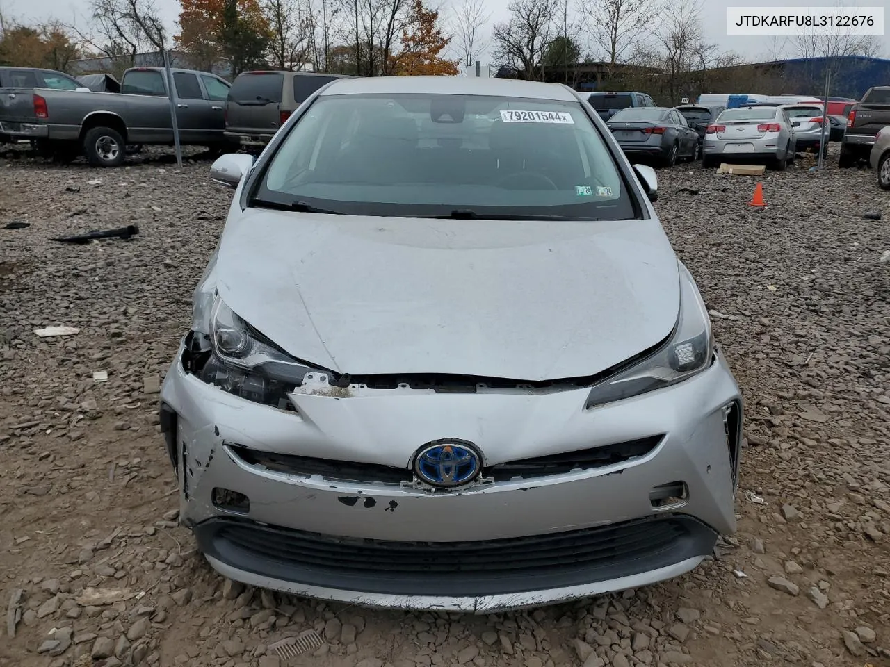 2020 Toyota Prius L VIN: JTDKARFU8L3122676 Lot: 79201544