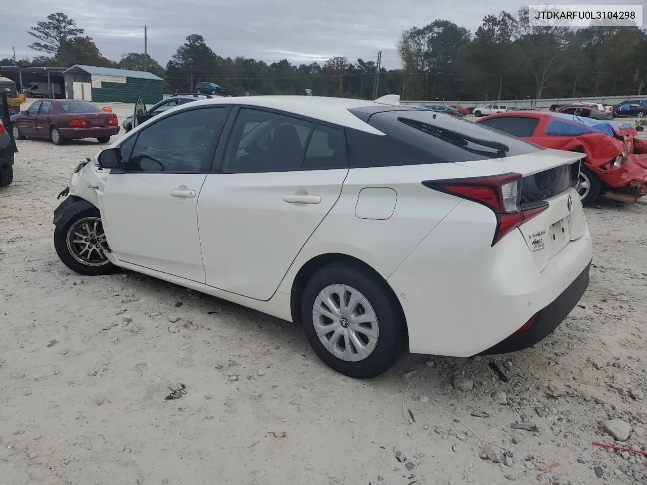 2020 Toyota Prius L VIN: JTDKARFU0L3104298 Lot: 80643834