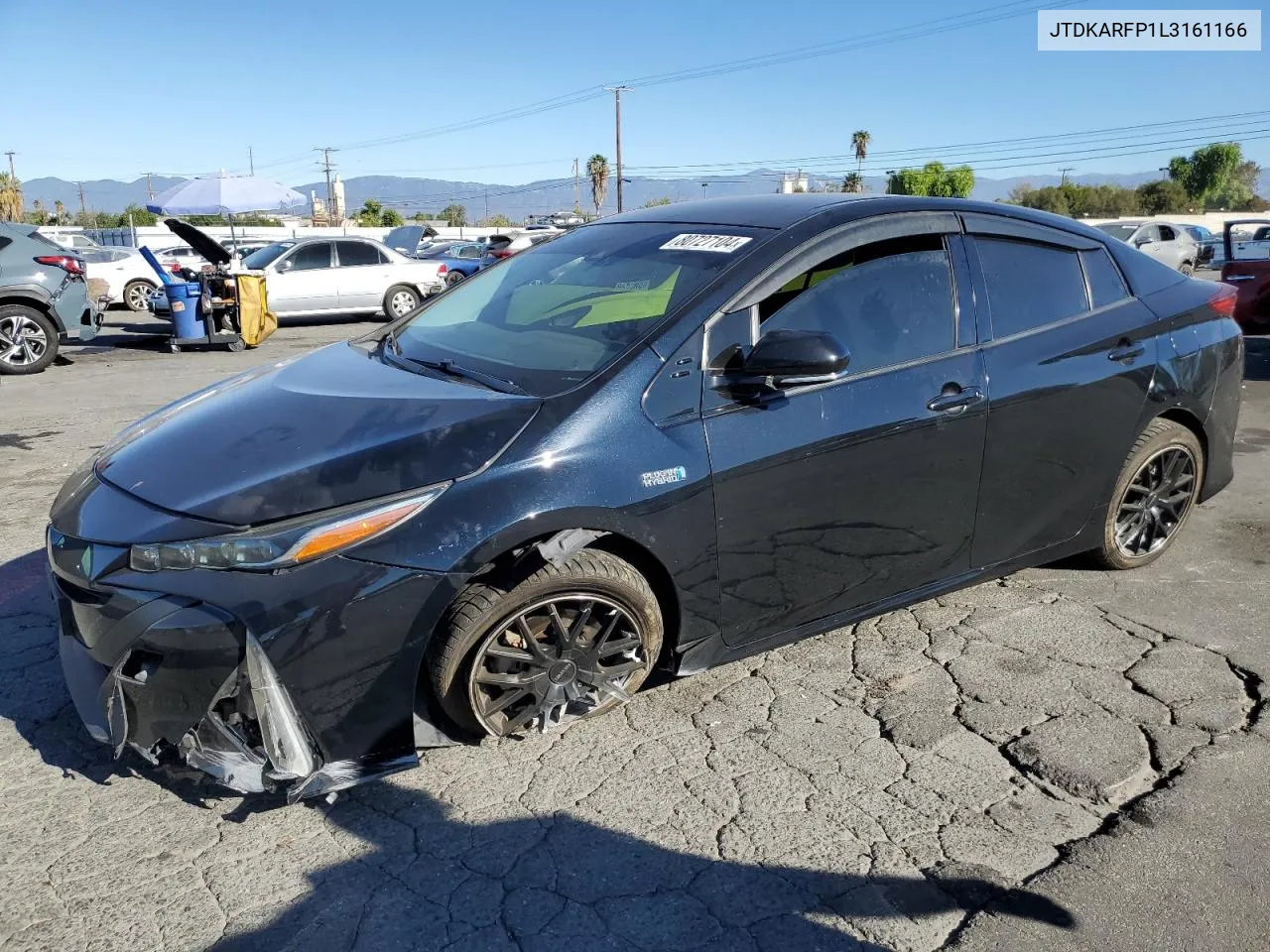 2020 Toyota Prius Prime Le VIN: JTDKARFP1L3161166 Lot: 80727104