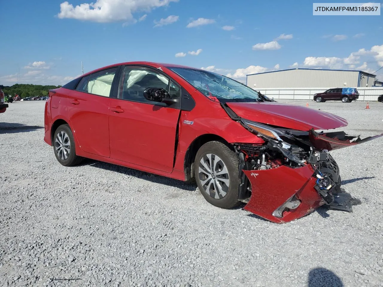 2021 Toyota Prius Prime Le VIN: JTDKAMFP4M3185367 Lot: 58144104