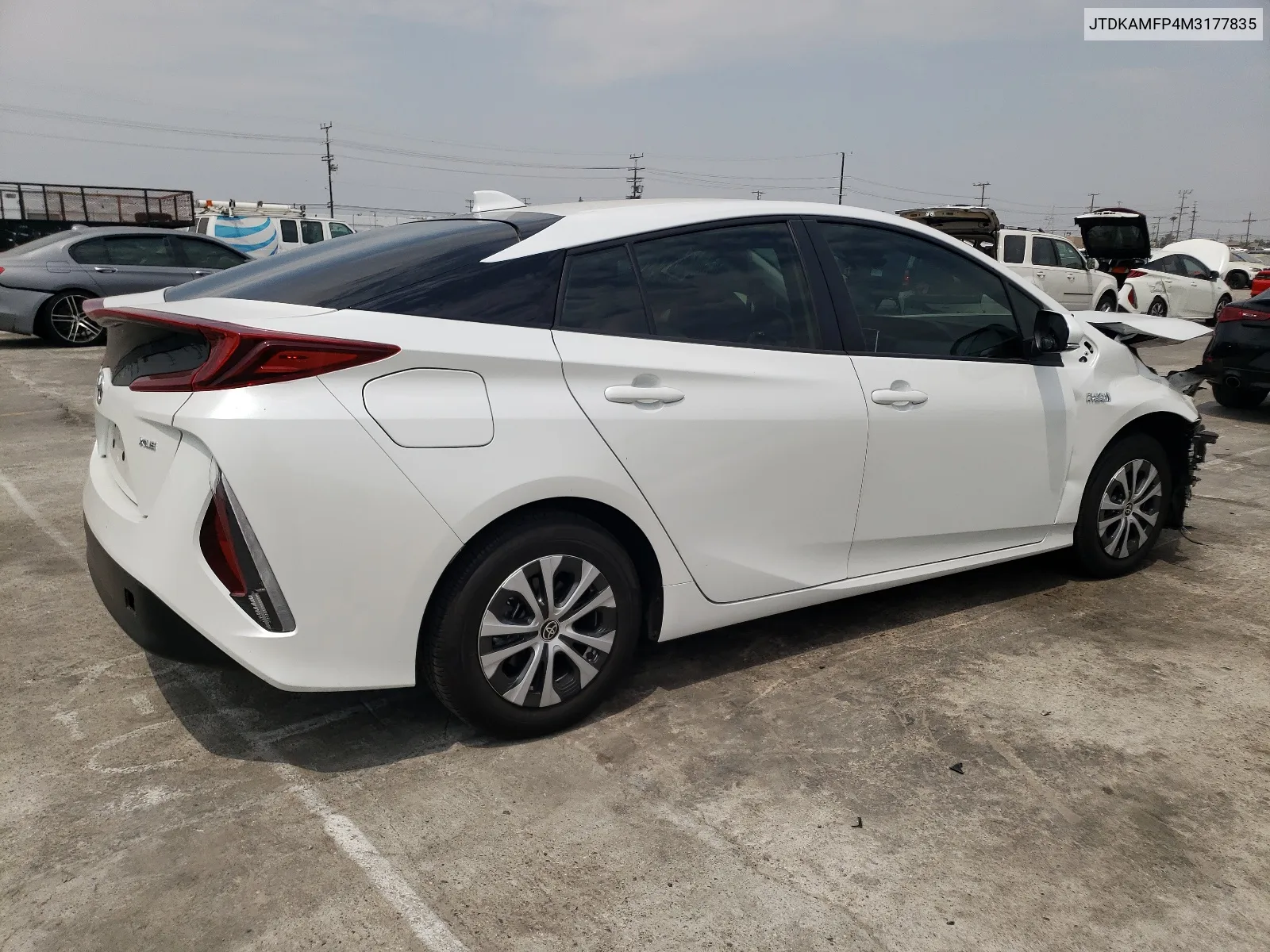 2021 Toyota Prius Prime Le VIN: JTDKAMFP4M3177835 Lot: 63010354