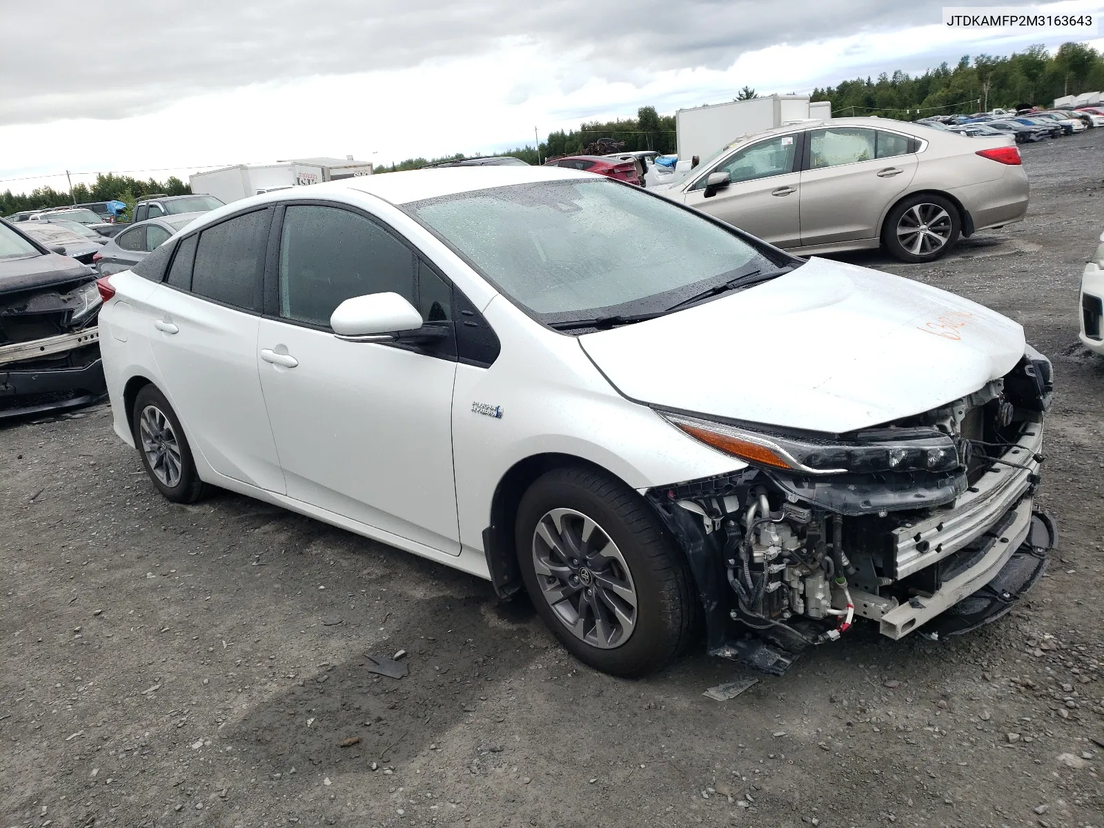 2021 Toyota Prius Prime Le VIN: JTDKAMFP2M3163643 Lot: 63021914