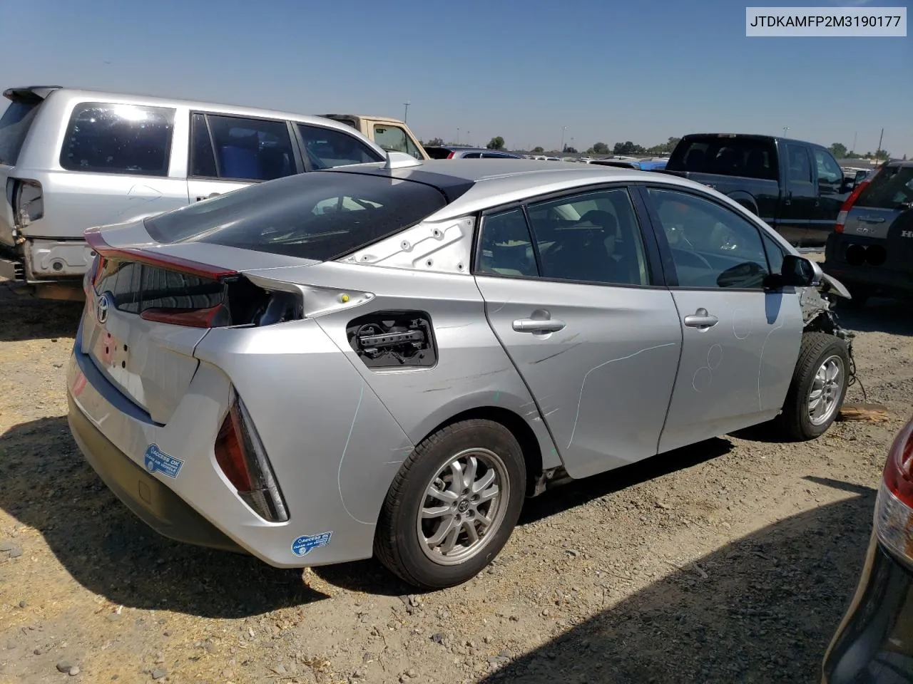 2021 Toyota Prius Prime Le VIN: JTDKAMFP2M3190177 Lot: 66131294