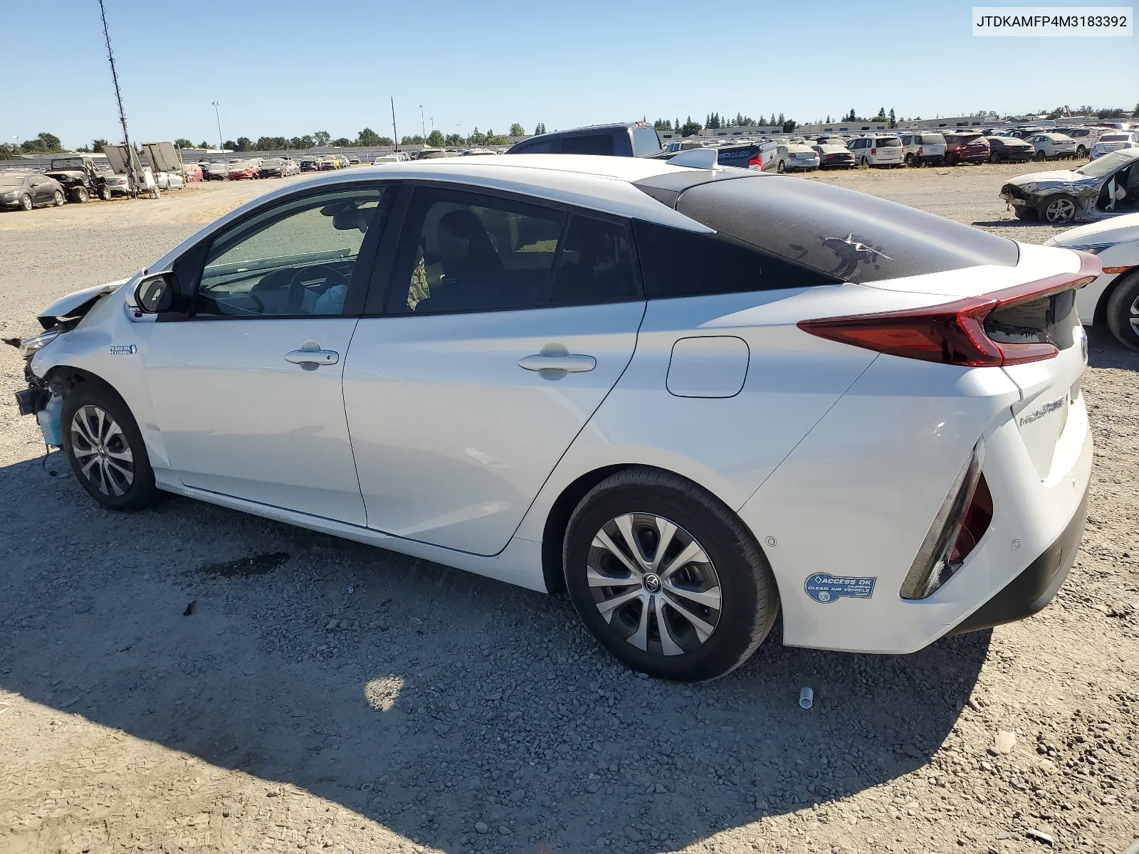 2021 Toyota Prius Prime Le VIN: JTDKAMFP4M3183392 Lot: 67347914