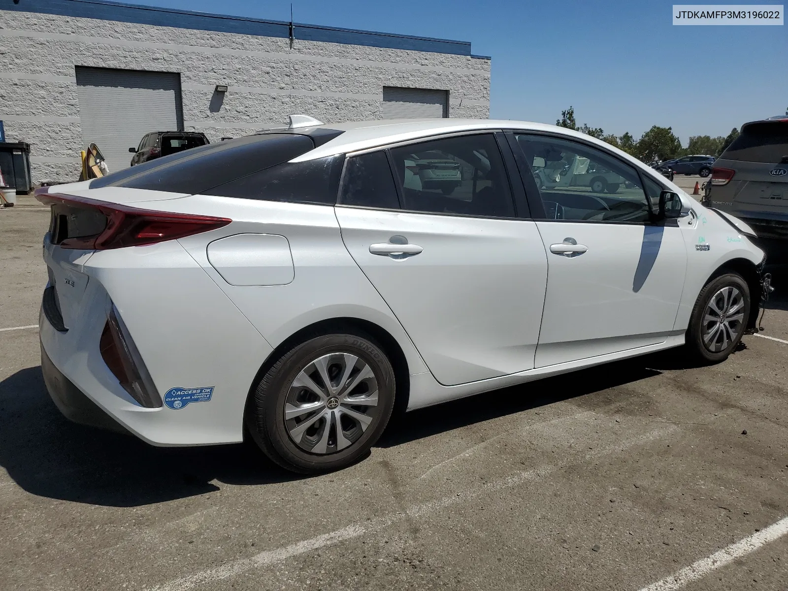 2021 Toyota Prius Prime Le VIN: JTDKAMFP3M3196022 Lot: 67717764