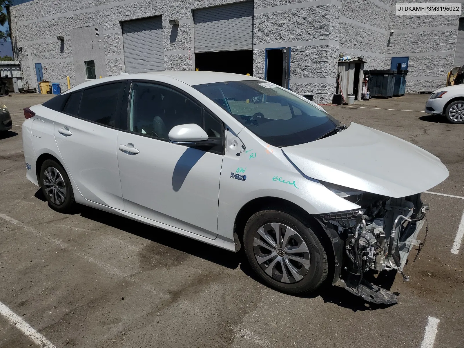 2021 Toyota Prius Prime Le VIN: JTDKAMFP3M3196022 Lot: 67717764