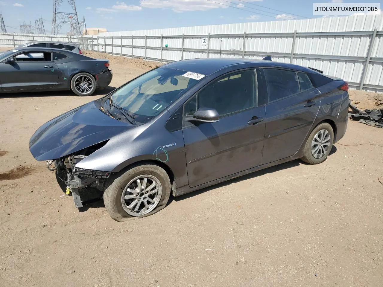 2021 Toyota Prius Le VIN: JTDL9MFUXM3031085 Lot: 69997784