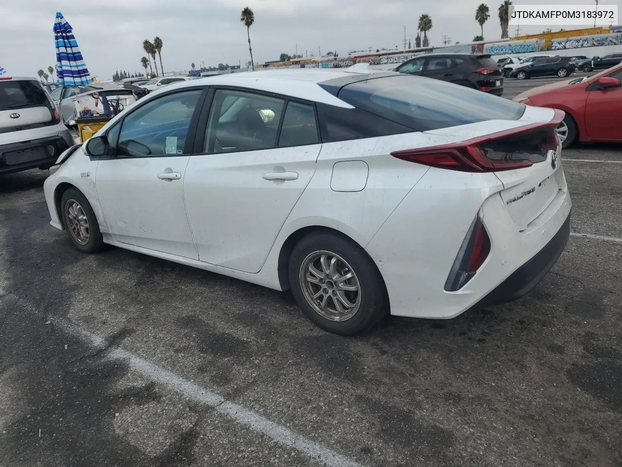 JTDKAMFP0M3183972 2021 Toyota Prius Prime Le