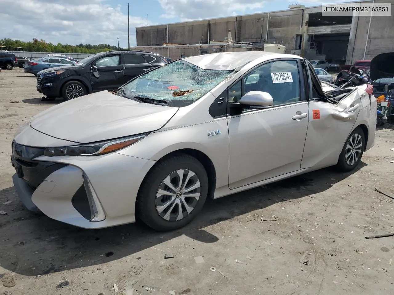 JTDKAMFP8M3165851 2021 Toyota Prius Prime Le