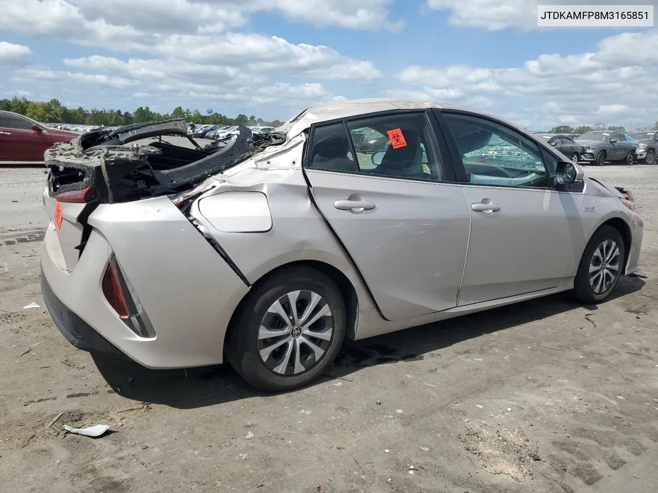 2021 Toyota Prius Prime Le VIN: JTDKAMFP8M3165851 Lot: 70170674