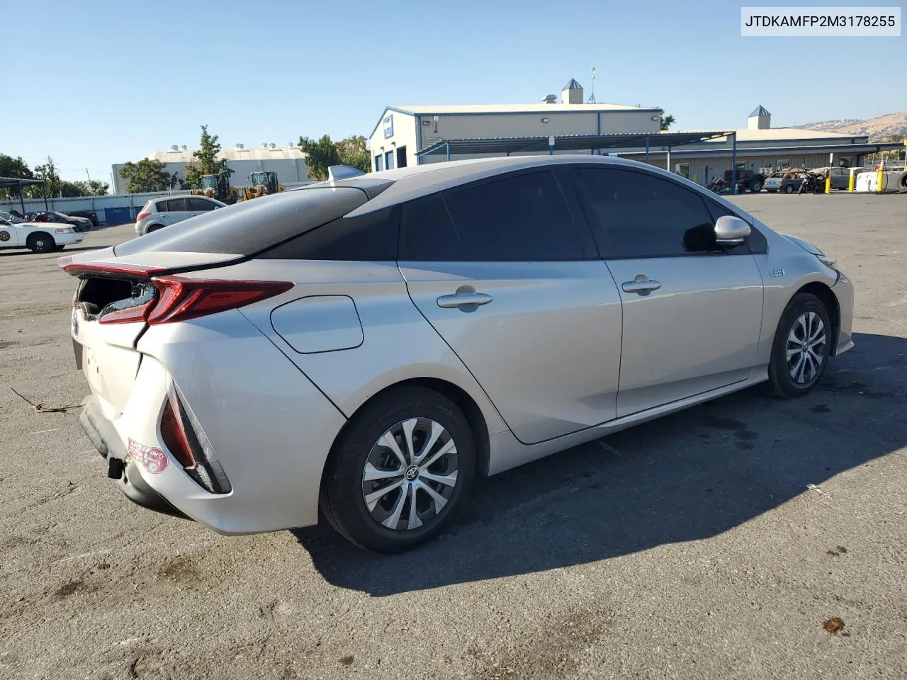 2021 Toyota Prius Prime Le VIN: JTDKAMFP2M3178255 Lot: 70211334