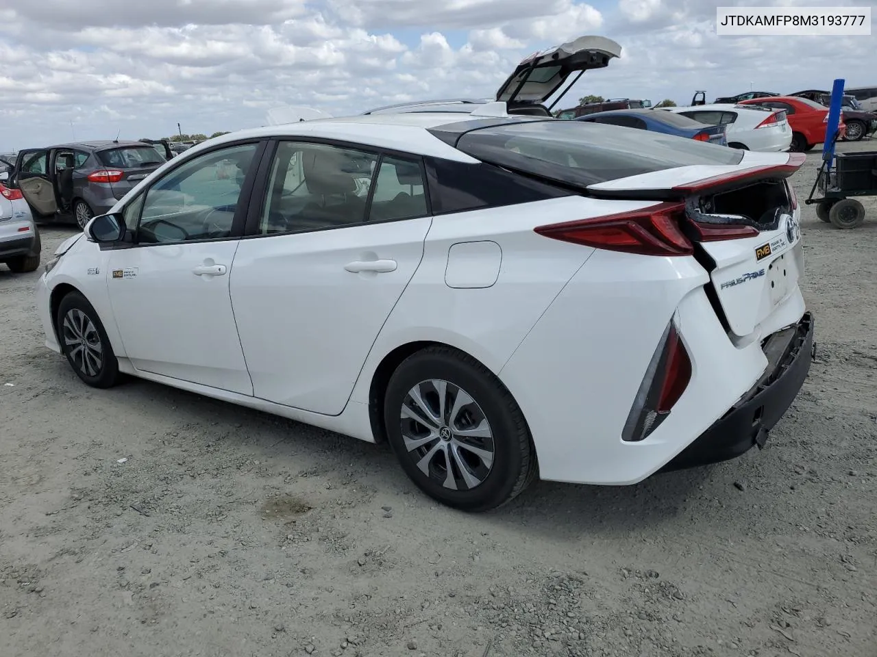 2021 Toyota Prius Prime Le VIN: JTDKAMFP8M3193777 Lot: 70687534