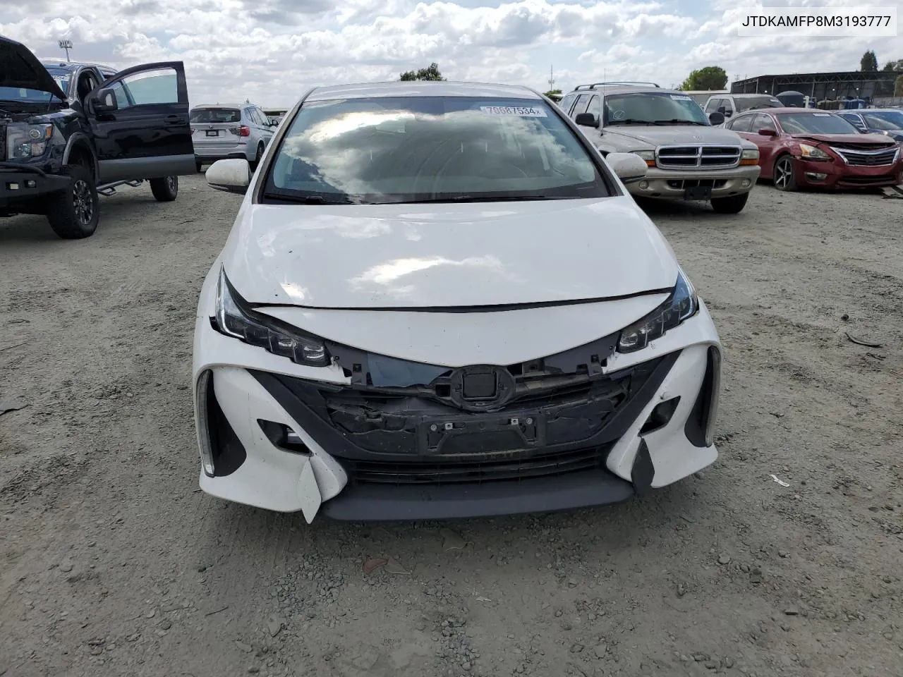 2021 Toyota Prius Prime Le VIN: JTDKAMFP8M3193777 Lot: 70687534