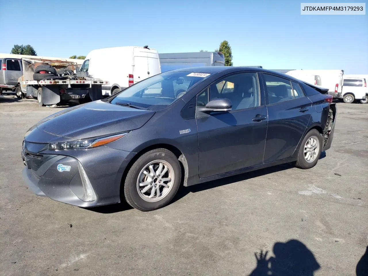 2021 Toyota Prius Prime Le VIN: JTDKAMFP4M3179293 Lot: 71090424