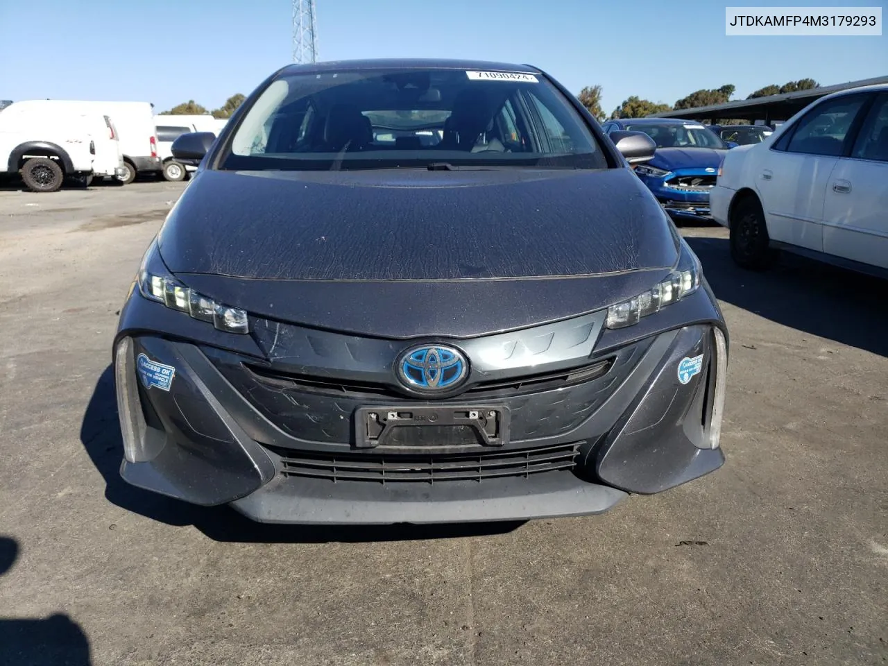 2021 Toyota Prius Prime Le VIN: JTDKAMFP4M3179293 Lot: 71090424