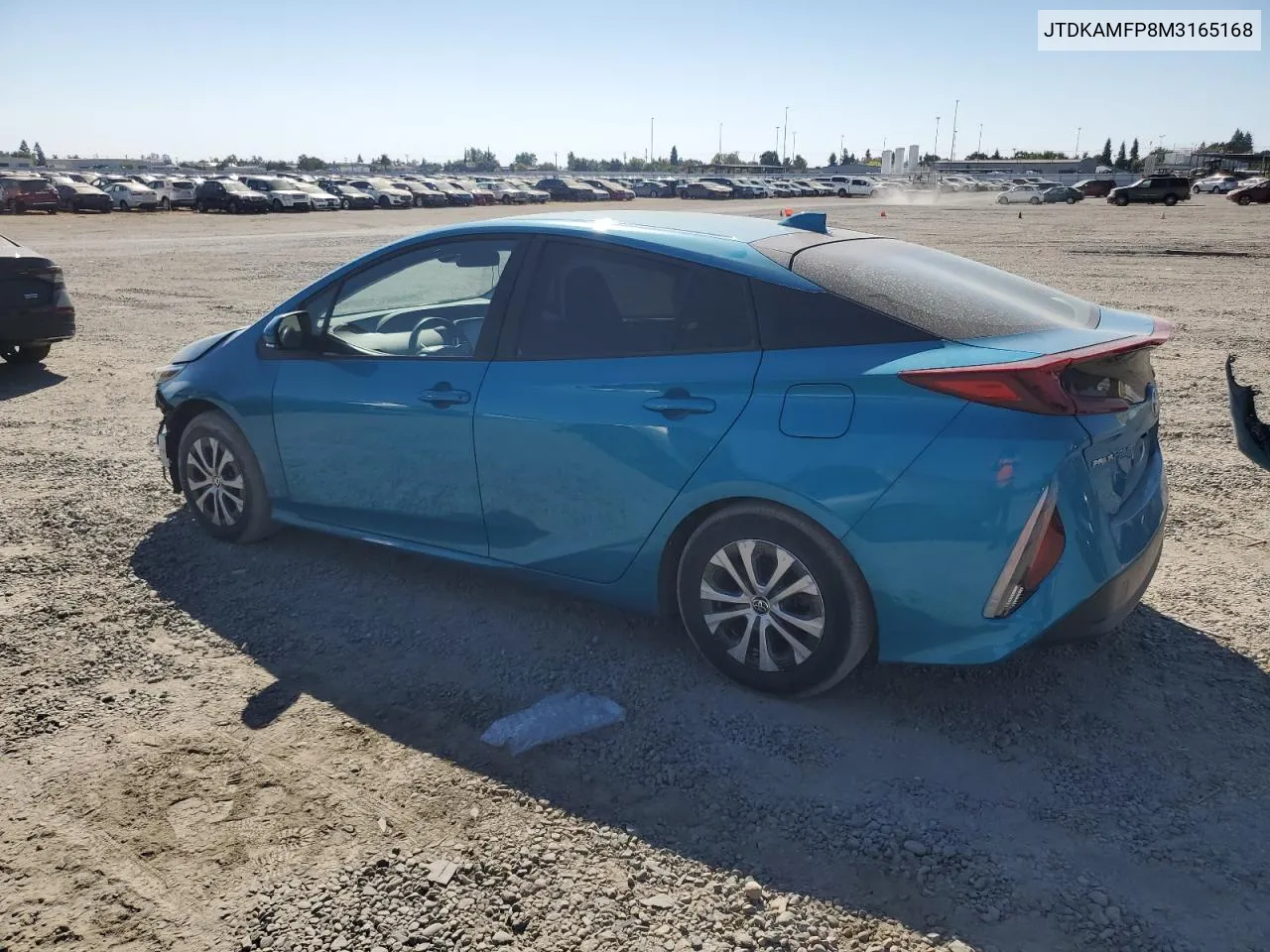 2021 Toyota Prius Prime Le VIN: JTDKAMFP8M3165168 Lot: 71579664