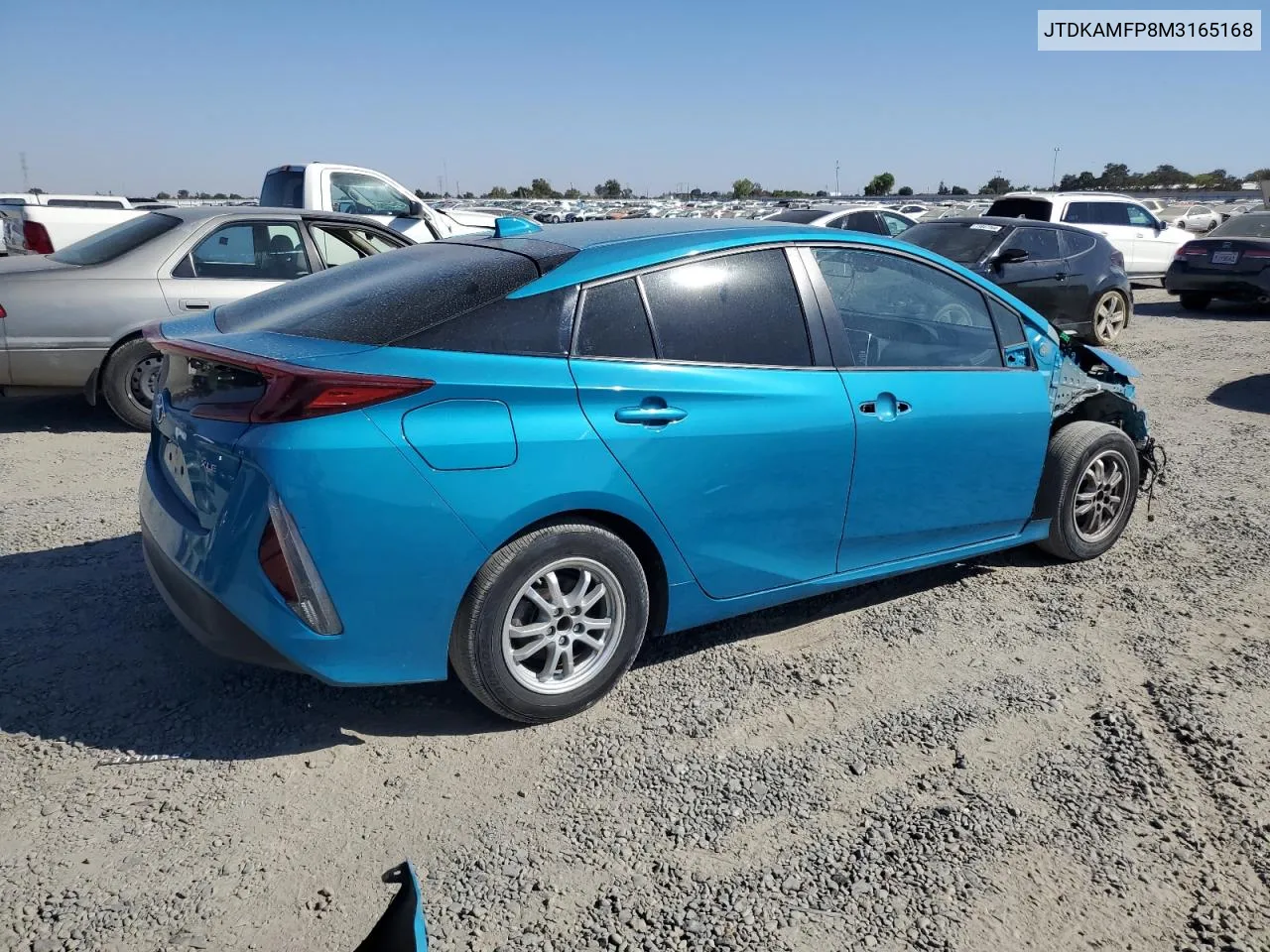 2021 Toyota Prius Prime Le VIN: JTDKAMFP8M3165168 Lot: 71579664