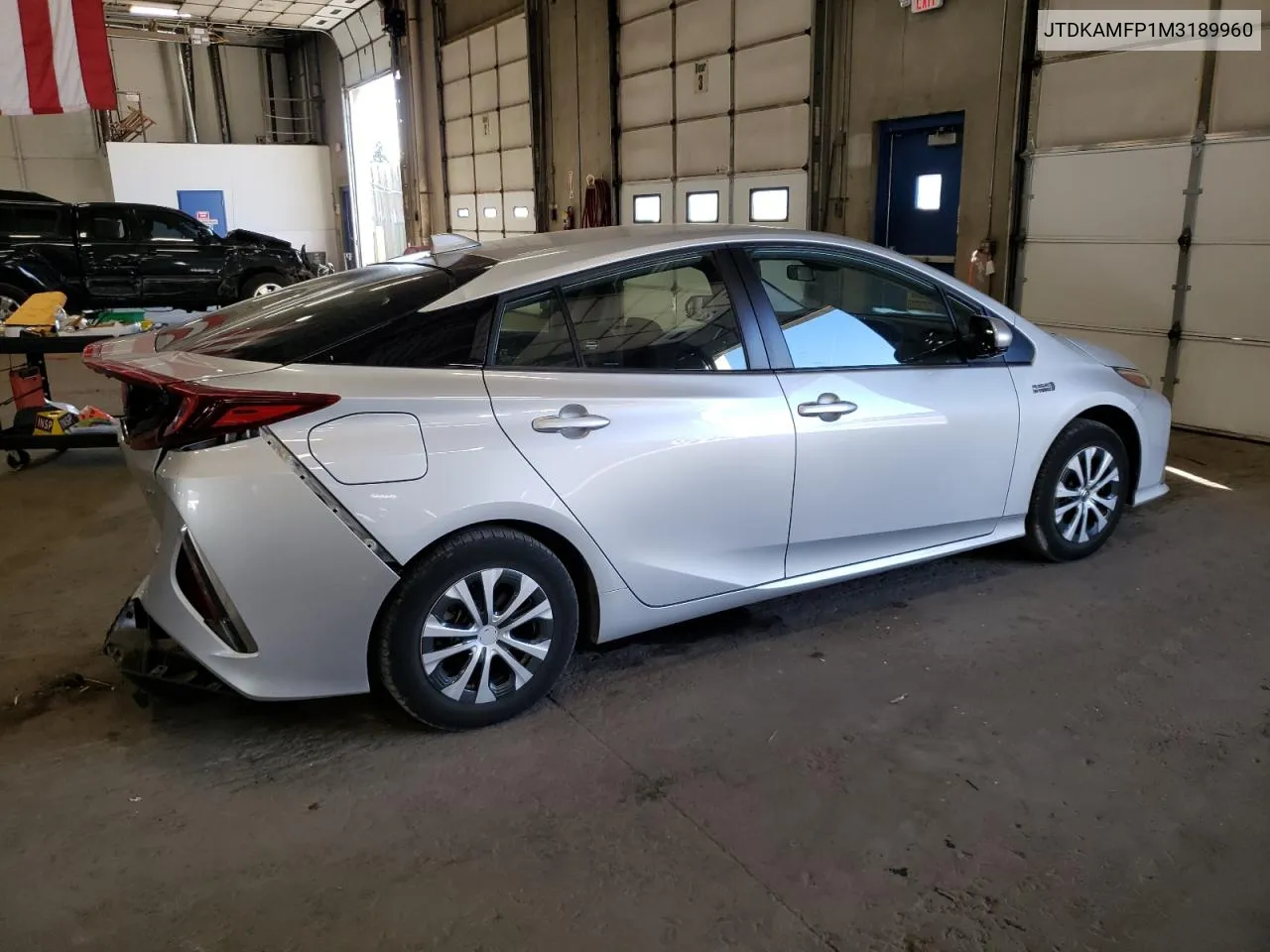 2021 Toyota Prius Prime Le VIN: JTDKAMFP1M3189960 Lot: 71743804