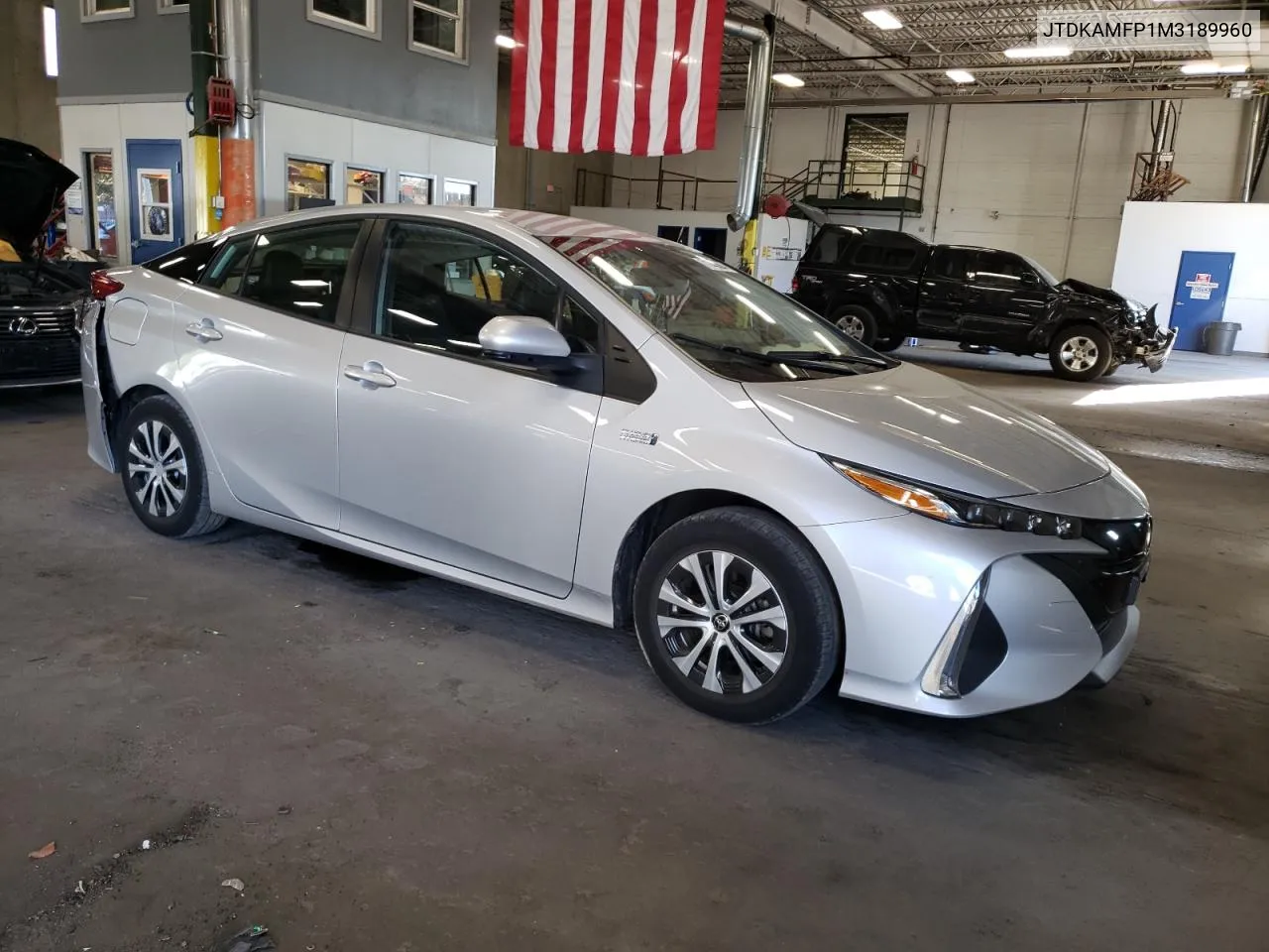 2021 Toyota Prius Prime Le VIN: JTDKAMFP1M3189960 Lot: 71743804