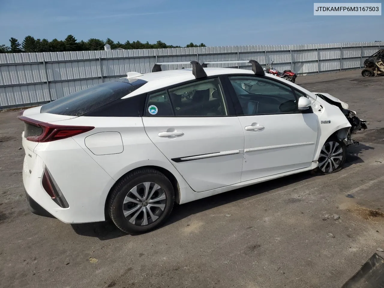 2021 Toyota Prius Prime Le VIN: JTDKAMFP6M3167503 Lot: 71958674