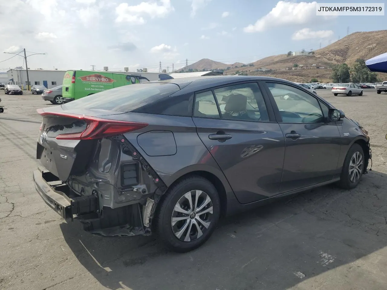 2021 Toyota Prius Prime Le VIN: JTDKAMFP5M3172319 Lot: 72285524