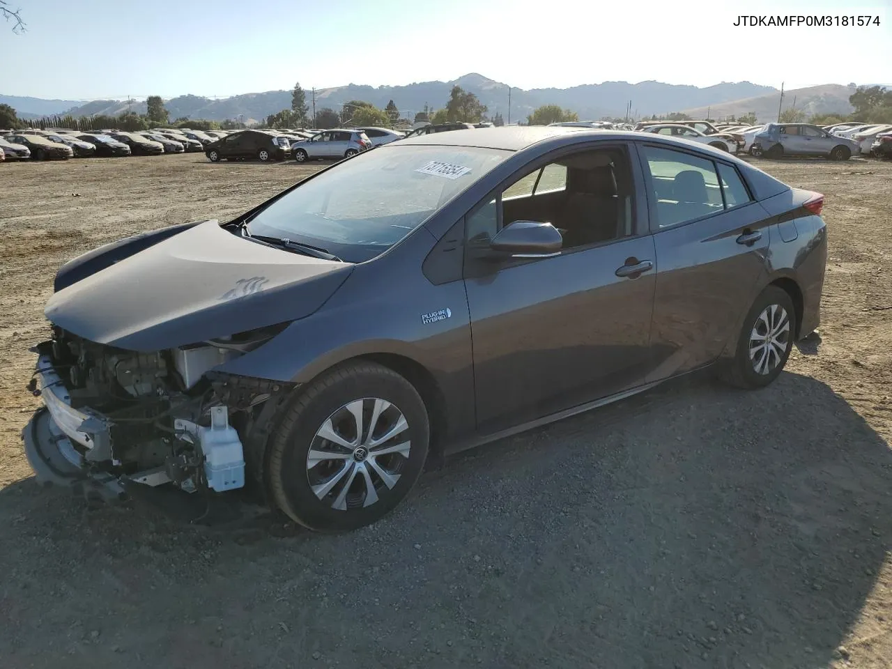 JTDKAMFP0M3181574 2021 Toyota Prius Prime Le