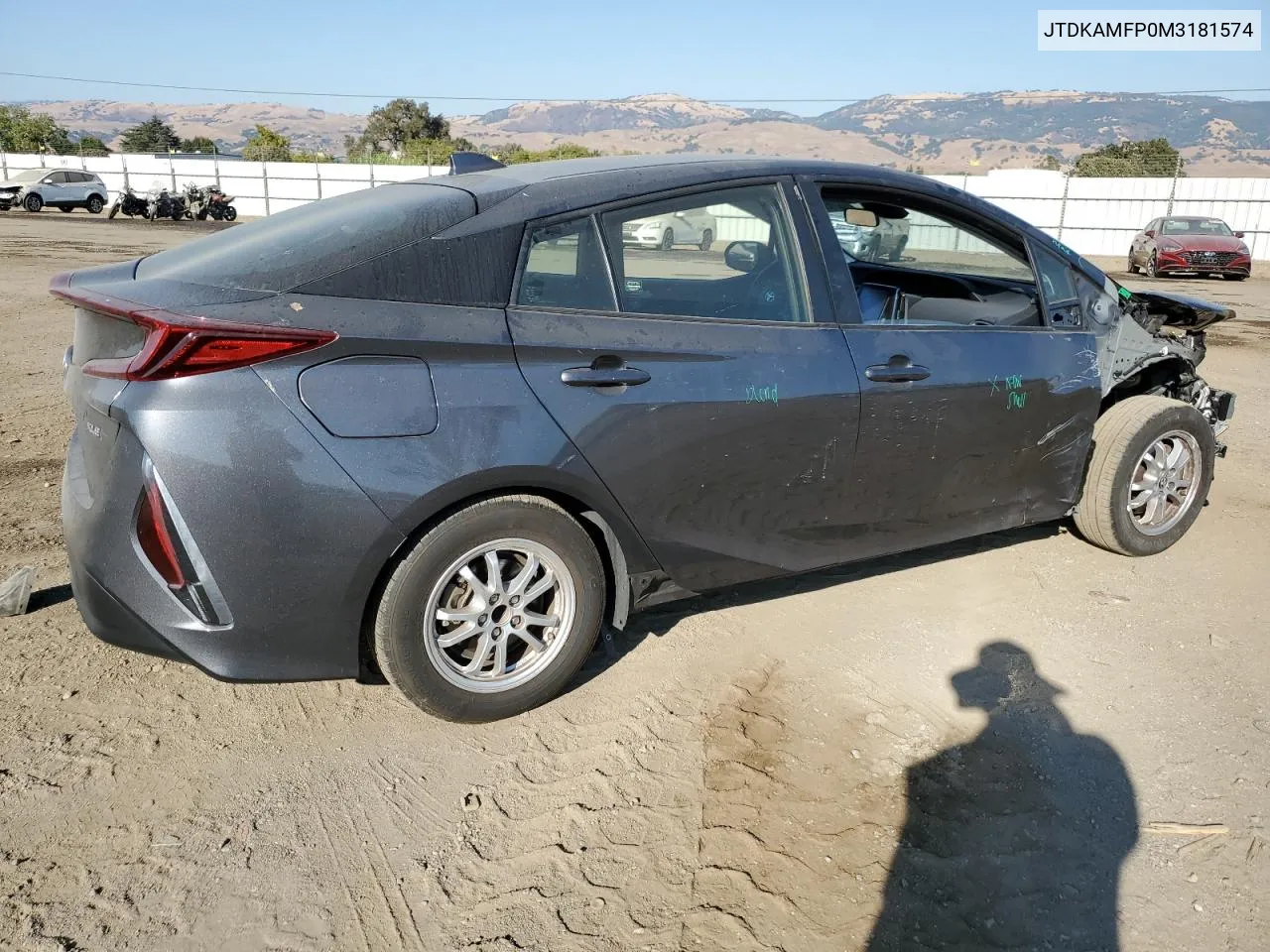 2021 Toyota Prius Prime Le VIN: JTDKAMFP0M3181574 Lot: 73715354