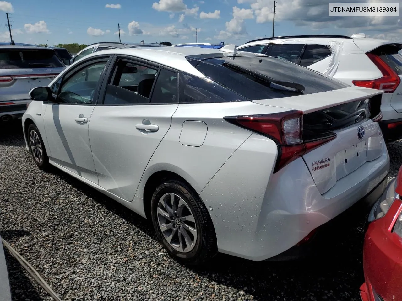 2021 Toyota Prius Special Edition VIN: JTDKAMFU8M3139384 Lot: 73719104