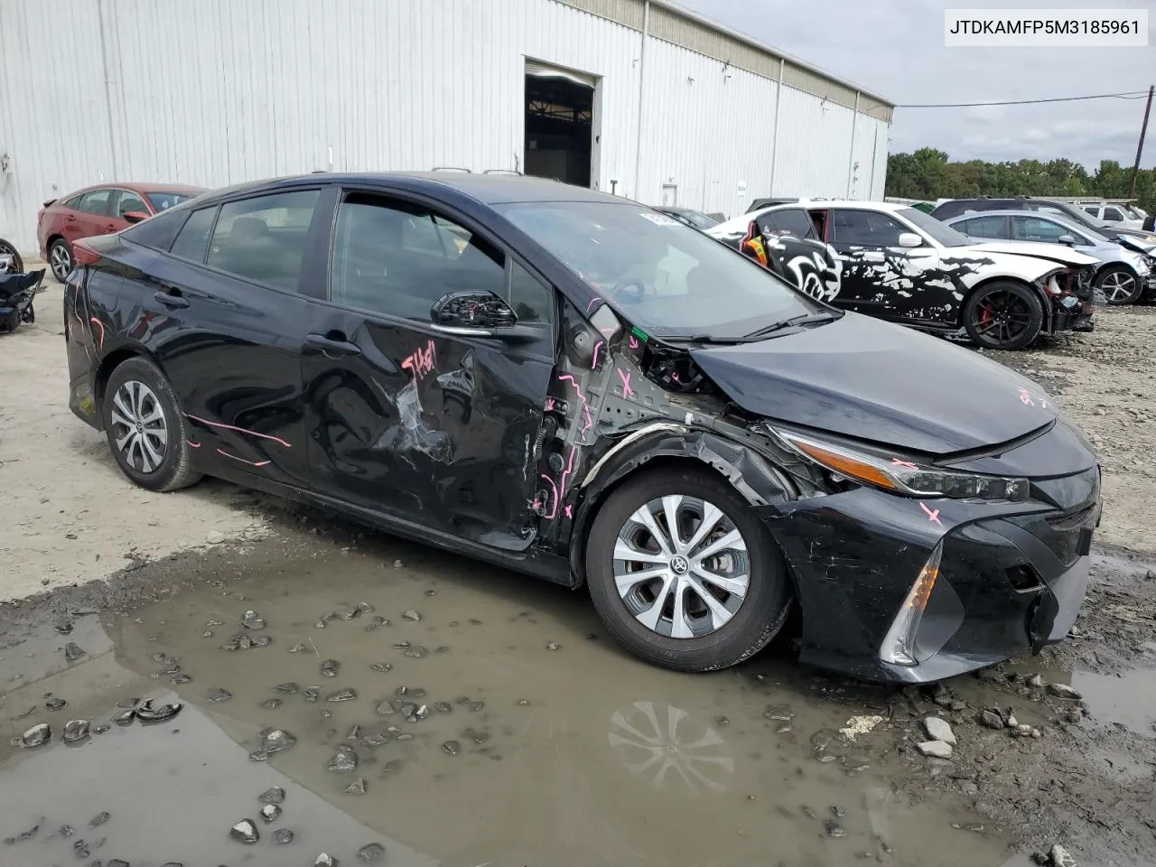 2021 Toyota Prius Prime Le VIN: JTDKAMFP5M3185961 Lot: 74134364