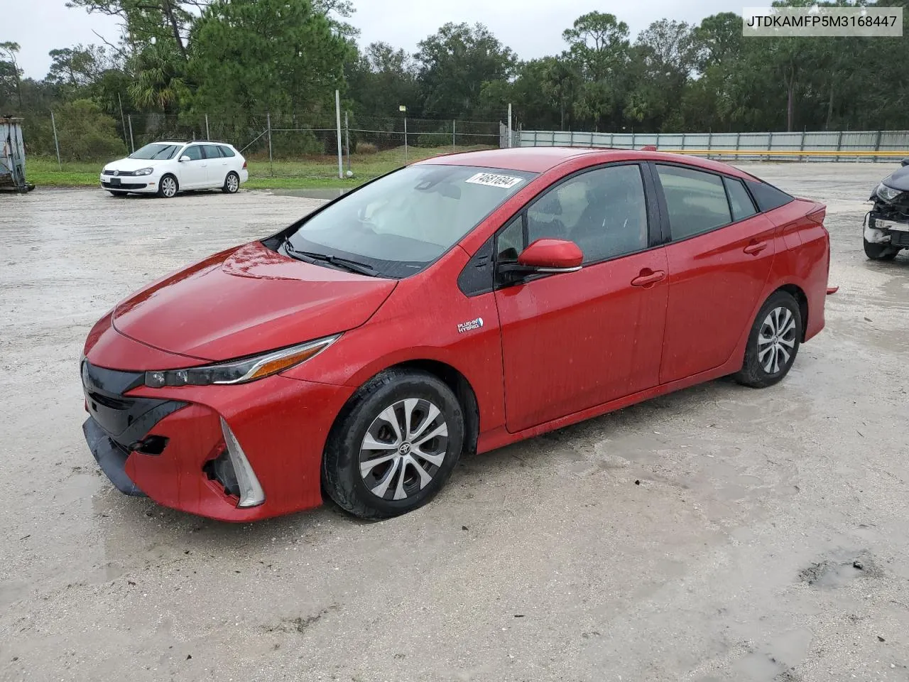 2021 Toyota Prius Prime Le VIN: JTDKAMFP5M3168447 Lot: 74681694