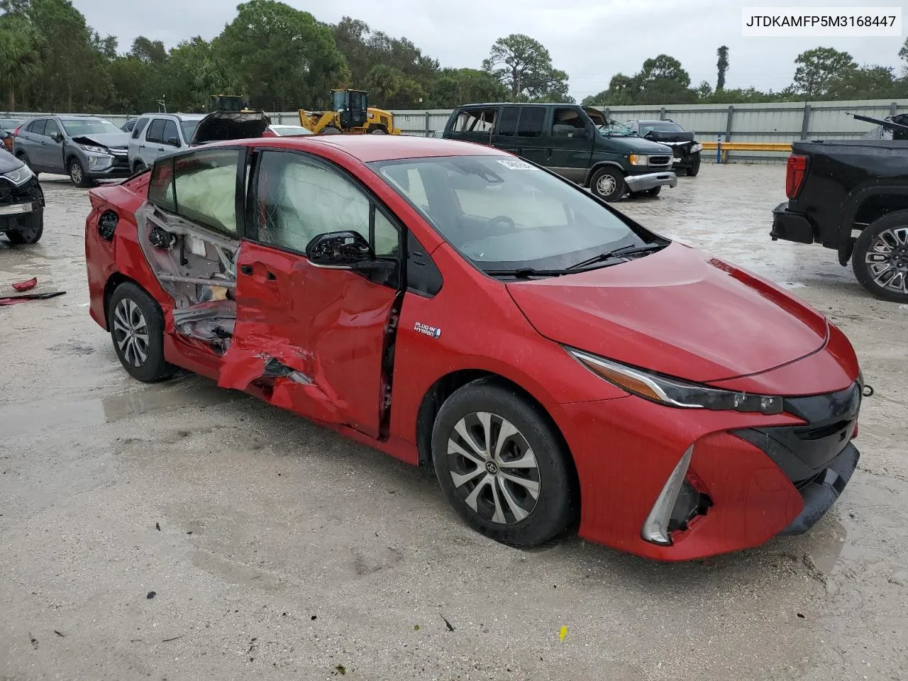 2021 Toyota Prius Prime Le VIN: JTDKAMFP5M3168447 Lot: 74681694