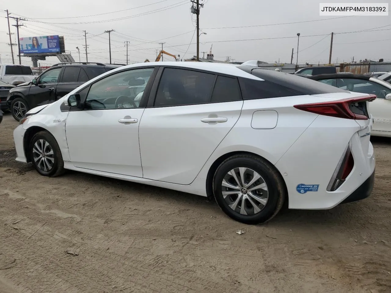 2021 Toyota Prius Prime Le VIN: JTDKAMFP4M3183392 Lot: 74785404