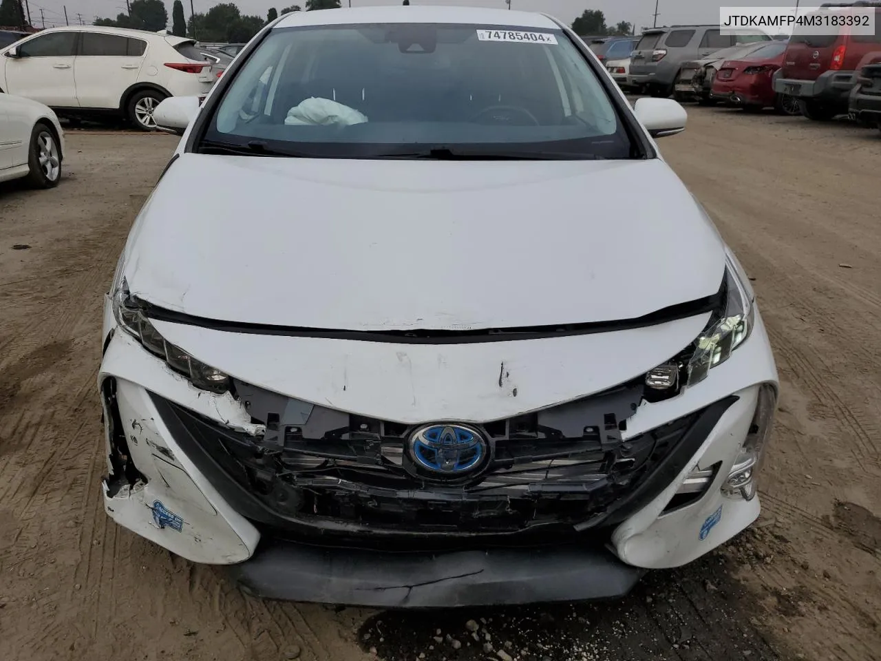 2021 Toyota Prius Prime Le VIN: JTDKAMFP4M3183392 Lot: 74785404