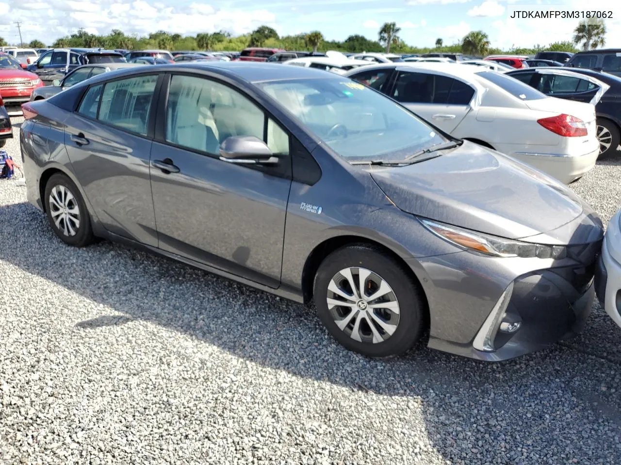 2021 Toyota Prius Prime Le VIN: JTDKAMFP3M3187062 Lot: 74902114