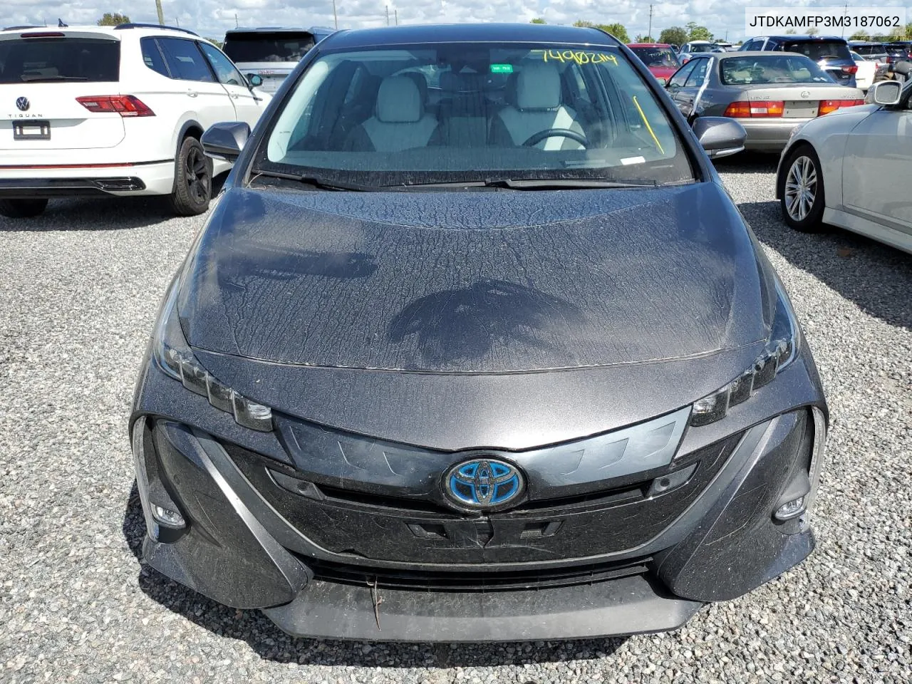 2021 Toyota Prius Prime Le VIN: JTDKAMFP3M3187062 Lot: 74902114