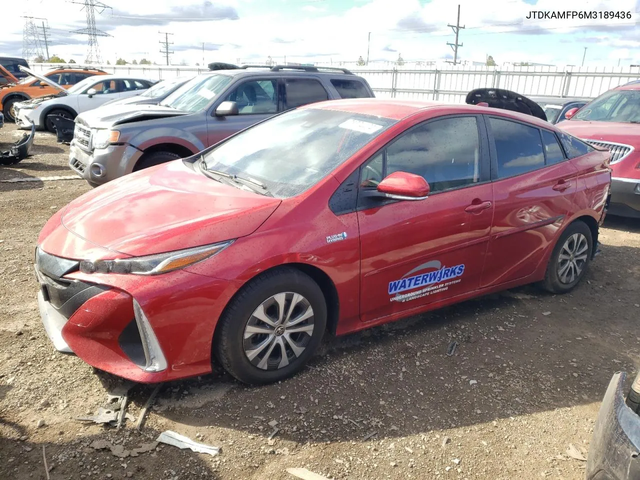 2021 Toyota Prius Prime Le VIN: JTDKAMFP6M3189436 Lot: 75734494