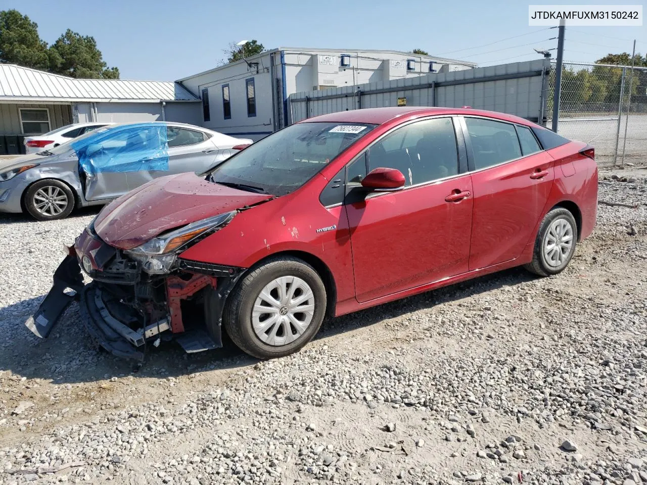 2021 Toyota Prius Special Edition VIN: JTDKAMFUXM3150242 Lot: 75827344